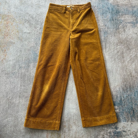 Madewell Slim Emmett Wide Leg Pant Egyptian Gold size 25. Excellent condition. - Picture 8 of 14
